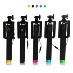 블랙 유선 셀카봉