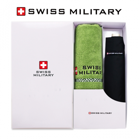 스위스밀리터리 3단 수동 모던 스키니 우산 + 160g 타올세트 #2