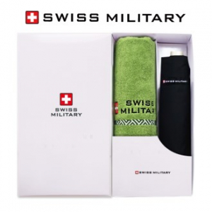스위스밀리터리 3단 수동 모던 스키니 우산 + 160g 타올세트