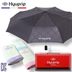 협립 3단 엠보 바이어스 완전 자동우산 + 눈꽃 타올세트
