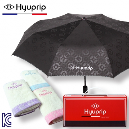 협립 3단 엠보 바이어스 우산 + 눈꽃 타올세트 #2