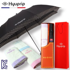 협립 2단 커넥션 보다 자동 우산+눈꽃 타올세트