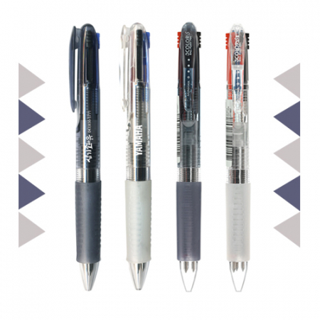 문화신 3색 볼펜 0.7mm #3