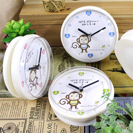 몽키 다용도 화이트 흡착 시계 #3