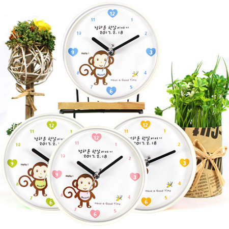 몽키 다용도 화이트 흡착 시계 #2