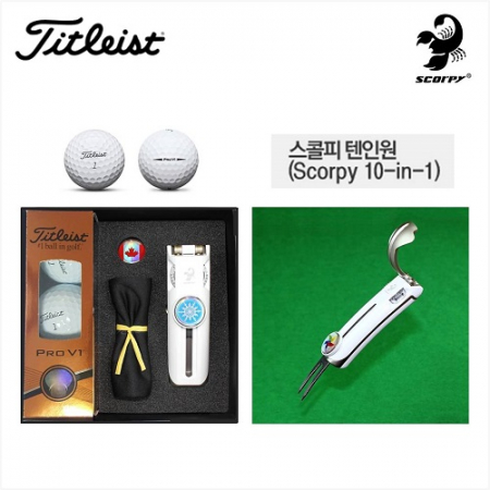 타이틀리스트 Pro V1 3구+골프 올인원툴 #2