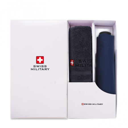 스위스밀리터리 3단 수동 솔리드 우산 + 140g 슈프림 면사타올 세트 #2