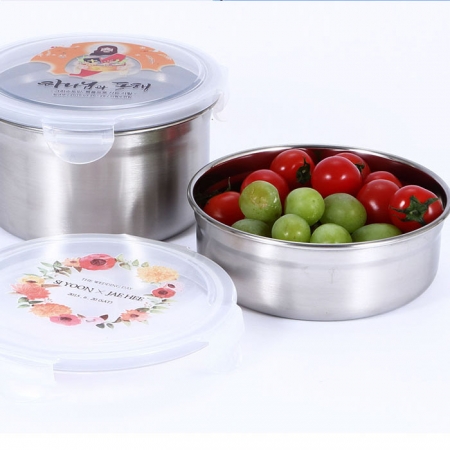 원형 스텐 밀폐용기 세트 #5