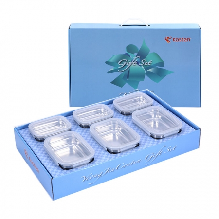 사각 스텐 밀폐용기 세트 #2