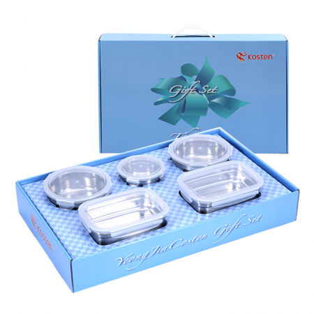 스텐 밀폐용기 혼합 5p 세트 #2