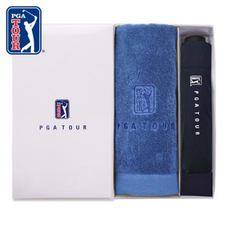 PGA 3단 수동 무지 우산 + 170g 면사 타올세트 #2