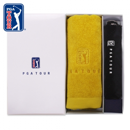 PGA 3단 수동 엠보 선염 바이어스 우산 + 170g 면사 타올세트 #2
