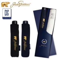 잭니클라우스 3단 우산 솔리드+타올세트