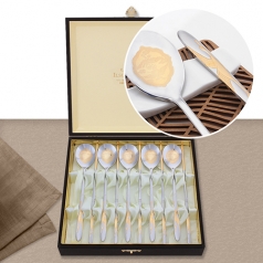 황금 선학수저 5벌(1109-C)