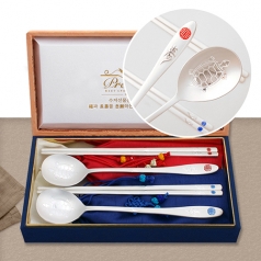 거북 백동은수저 2벌(1070-B)