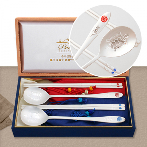 거북 백동은수저 2벌(1070-B)