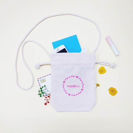 메이드유 크로스 복주머니 파우치 17x23x4CM-실크 인쇄포함 #5