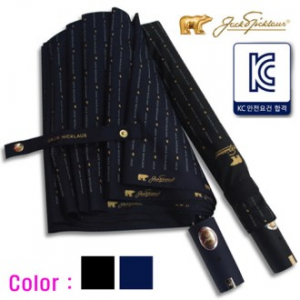 잭니클라우스 2단 골드 스트라이프 우산