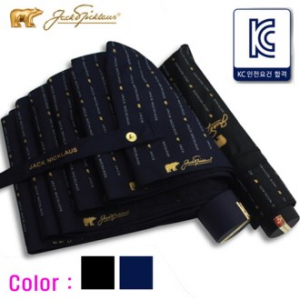 잭니클라우스 3단 골드 스트라이프 우산