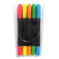 뉴블랙 고체 형광펜 5P 세트 (국산)