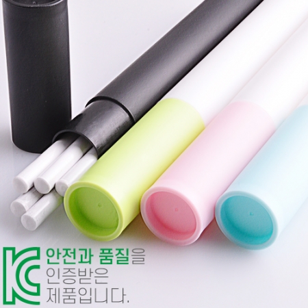 백색 원형 미두 연필  바닐라원통5P세트 #2