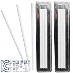 투명 사각 백색 원형 미두 연필 3p