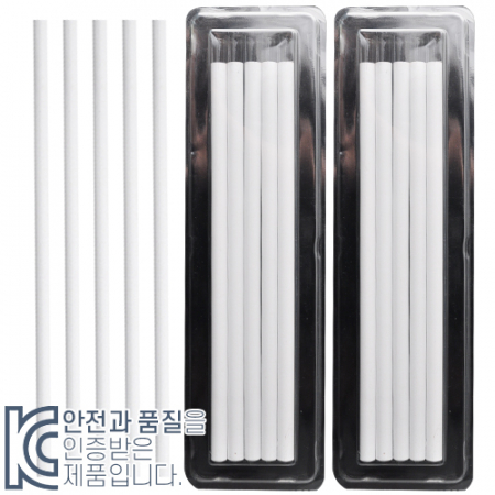 투명 사각 백색 원형 미두 연필 5p #2