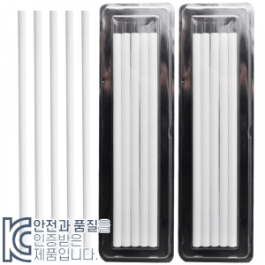 투명 사각 백색 원형 미두 연필 5p