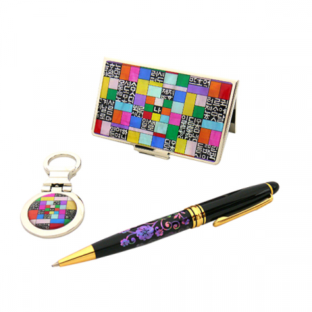 고급 자개 볼펜 3종 세트 훈민 조각보2 #2