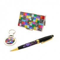 고급 자개 볼펜 3종 세트 훈민 조각보2