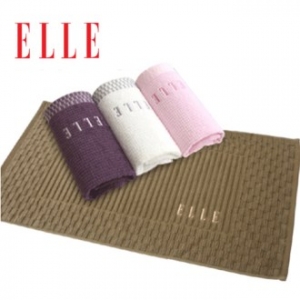 엘르 라벤더 타올 3매+엔틱 발매트 세트