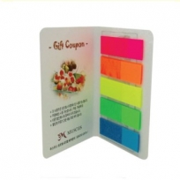 수첩형 접착메모지- 5색 풀칼라 필름지