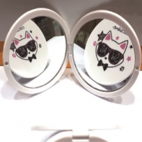 ST-348M 원형 컴팩트 거울, 양면 확대거울