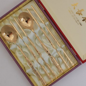 리본 대장금 수저세트 S-2 (수저2벌+비단케이스)