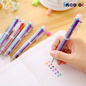 incolor 잘 써지는 비비드 6색볼펜