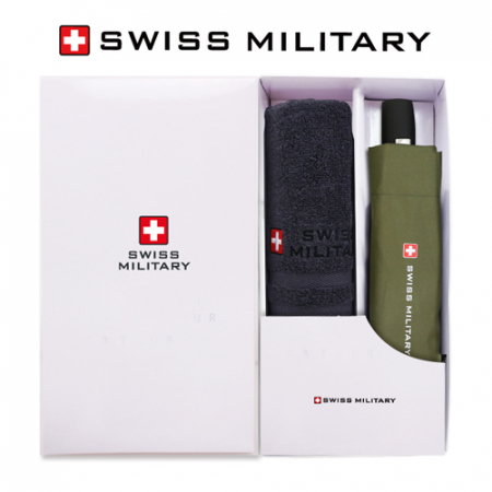 스위스밀리터리 3단 7K 무지 완전 자동우산 + 140g 세면타올세트 #2