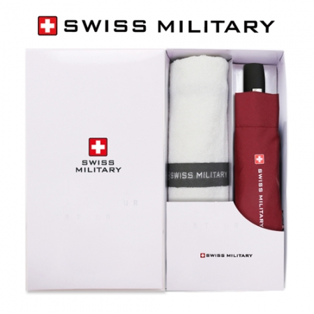 스위스밀리터리 3단 7K 무지 완전 자동우산 + 120g 세면타올세트 #2