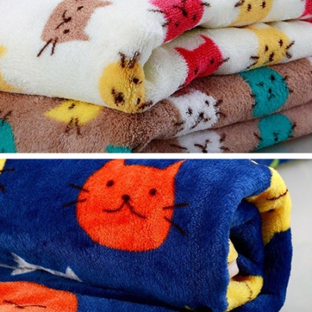 고양이패턴 밍크 극세사 무릎담요 100*70 #2