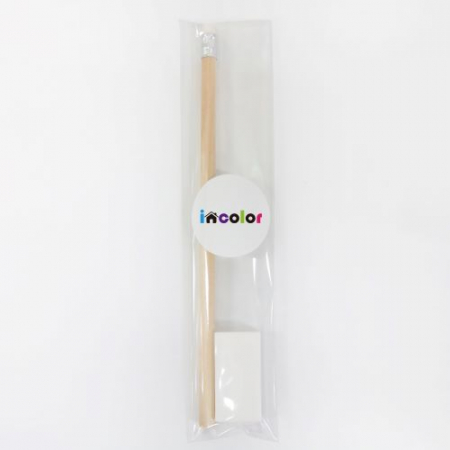 인컬러 문구세트 OPP 1, 연필 1p+지우개 1p #2