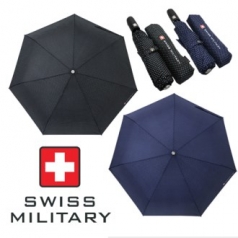 스위스밀리터리 우산 3단 7K 완전자동 핀도트 우산