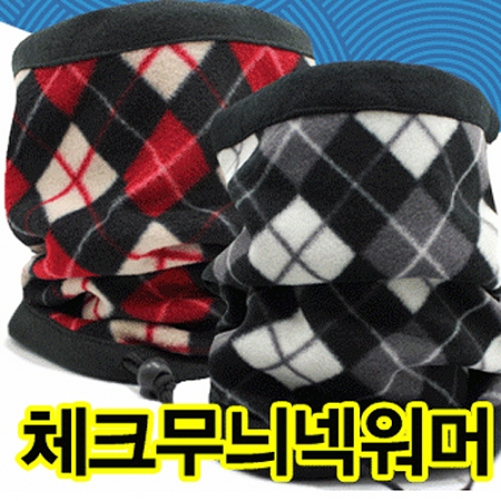 양면 체크무늬 넥워머 #2