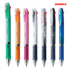 제브라 클립온 슬림 4색볼펜 / 실리콘러버 그립볼펜