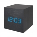 작은이미지: LED 스퀘어 블랙 우드 탁상시계 #2