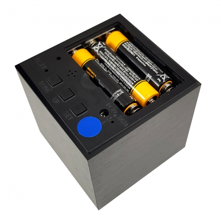 LED 스퀘어 블랙 우드 탁상시계 #4