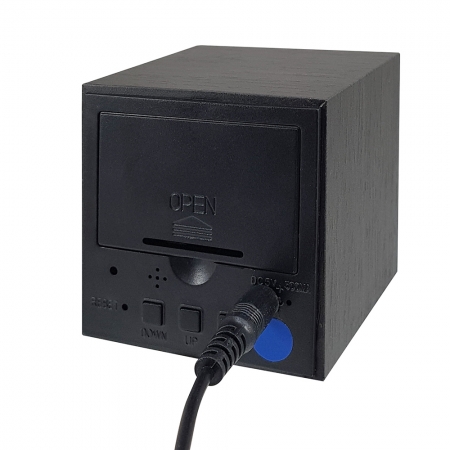 LED 스퀘어 블랙 우드 탁상시계 #3