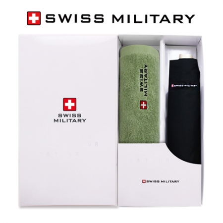스위스밀리터리 3단 수동 모던 스키니 우산 + 180g 세면타올세트 #2