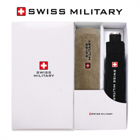 스위스밀리터리 3단 수동 무지 우산 + 180g 세면타올세트 #2