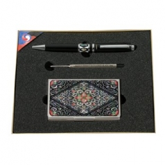 자개 프리미엄 볼펜 리필심 당초 명함케이스