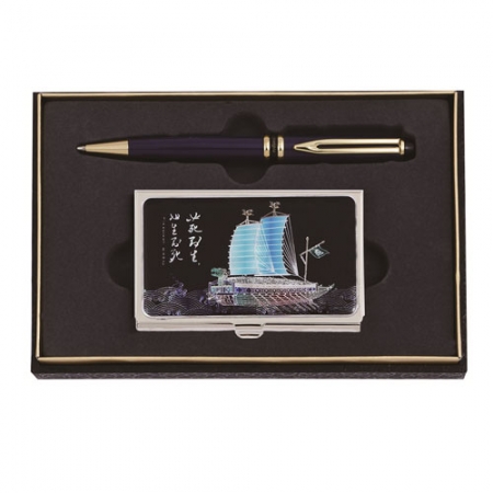 금장 볼펜 블랙 채색 거북선 자개 명함케이스 #2