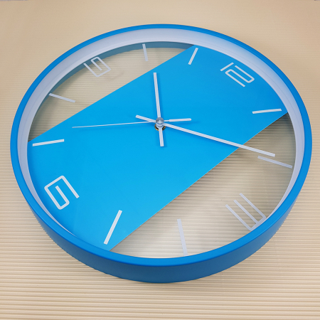 칼라 양면 투명 벽시계 #4